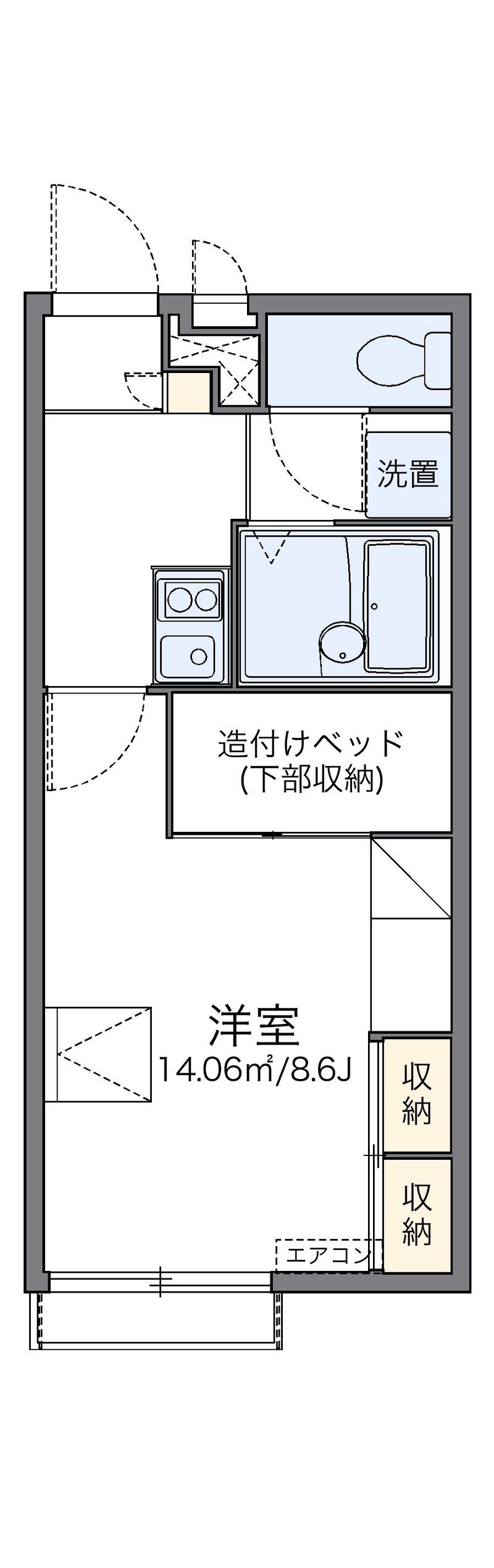 レオパレスリフジワラ 間取図