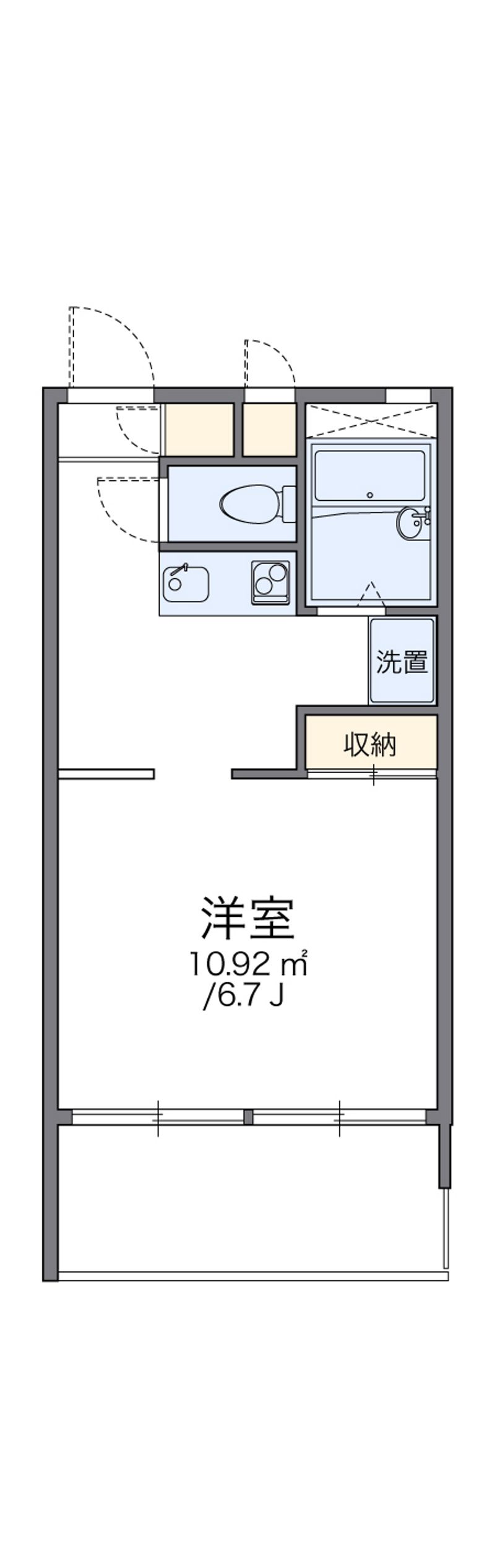 レオパレスパークサイド本城αⅡ 間取図
