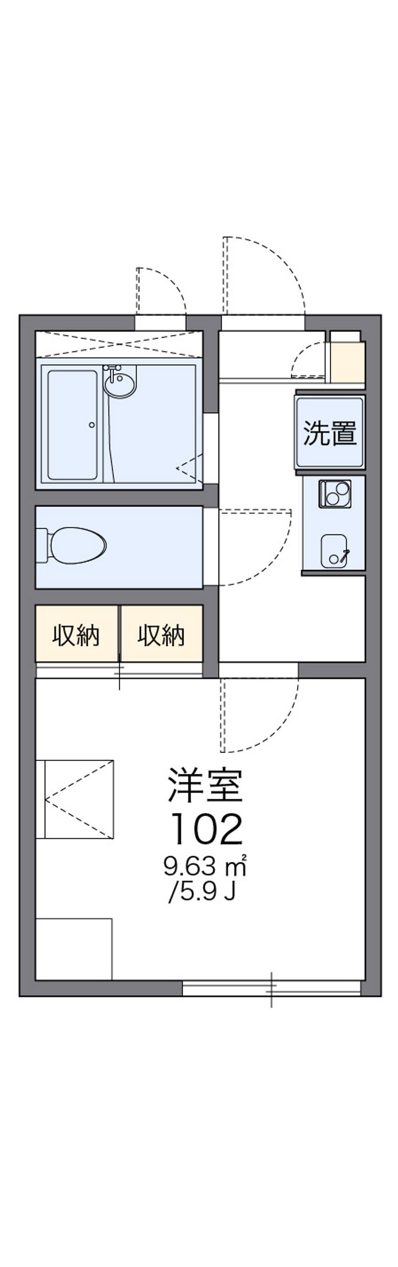 レオパレスリバーエイト 間取図