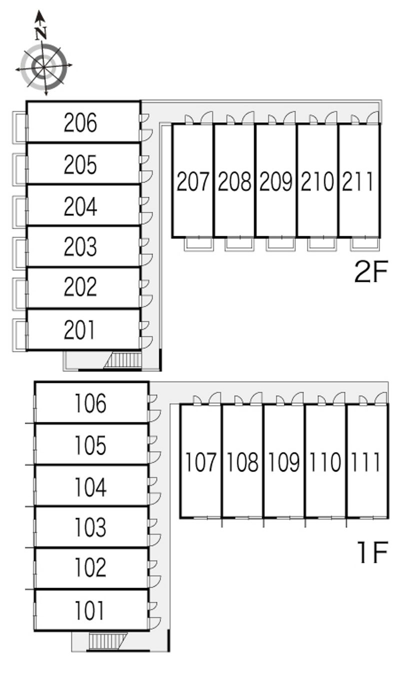 レオパレスリバティーベル 間取配置図
