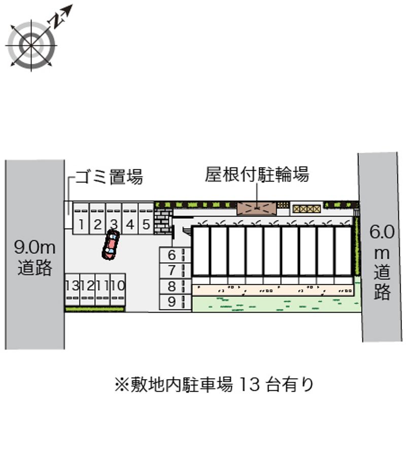 レオパレスハポネスⅢ 配置図