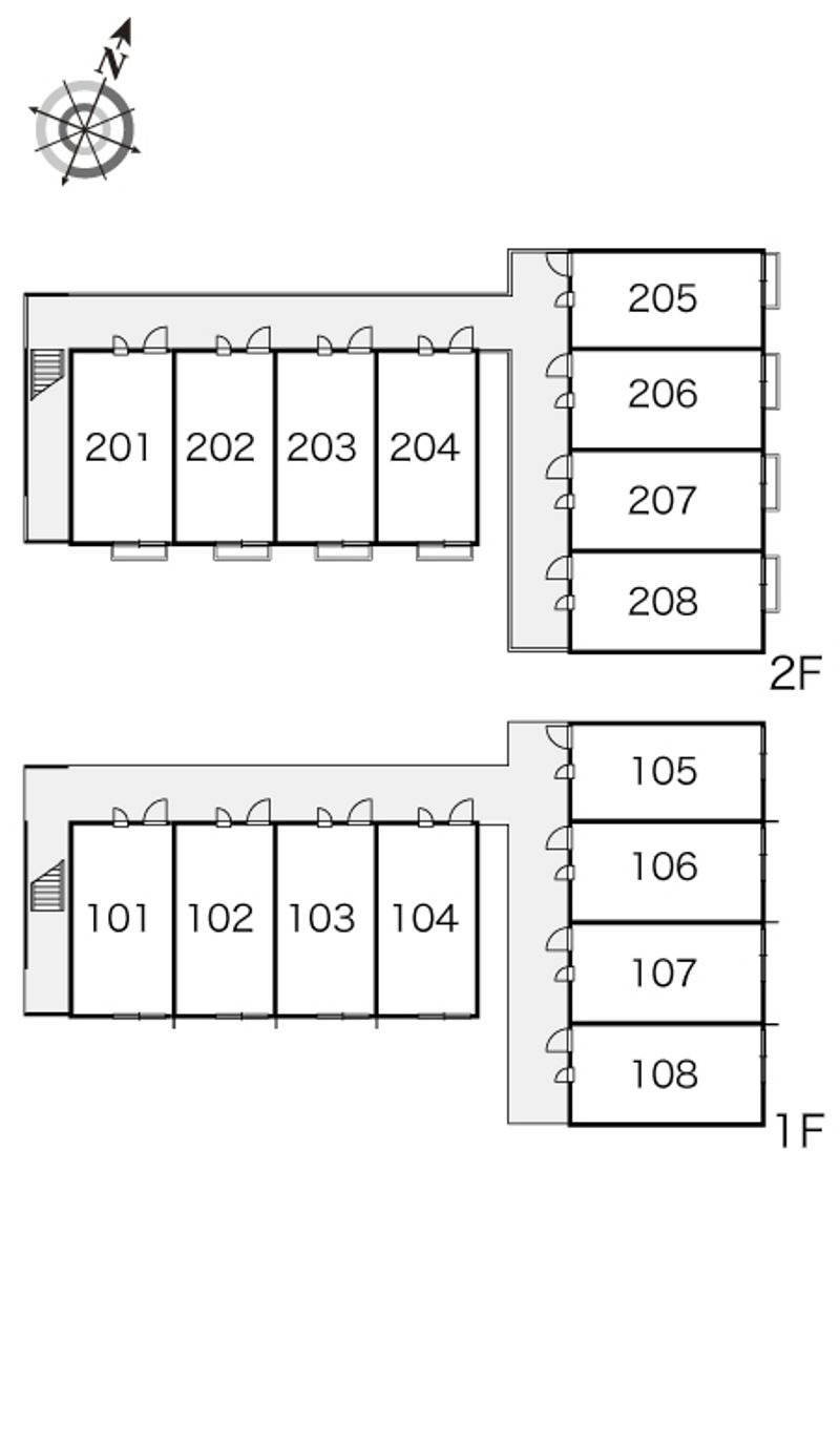 レオパレスイーグルⅡ 間取配置図