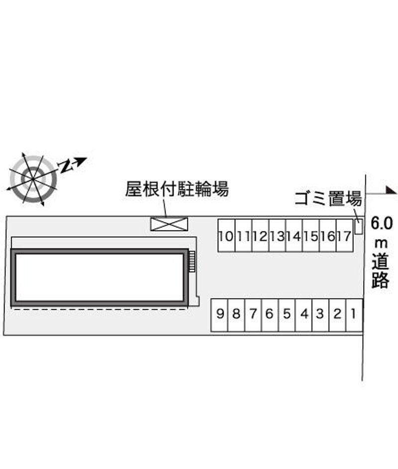 レオパレスドミール上川内 配置図