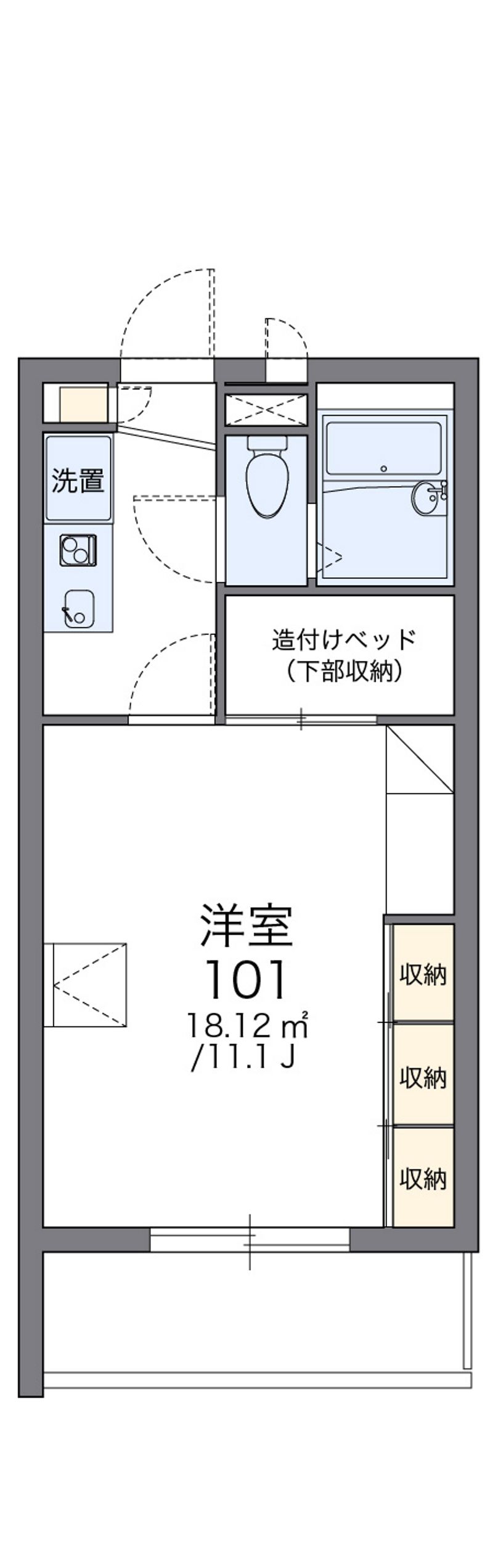 レオパレスオオバ 間取図