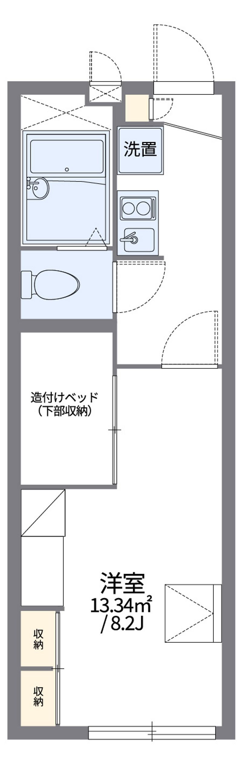 レオパレスＨＧ　Ｅ３ラムパート 間取図