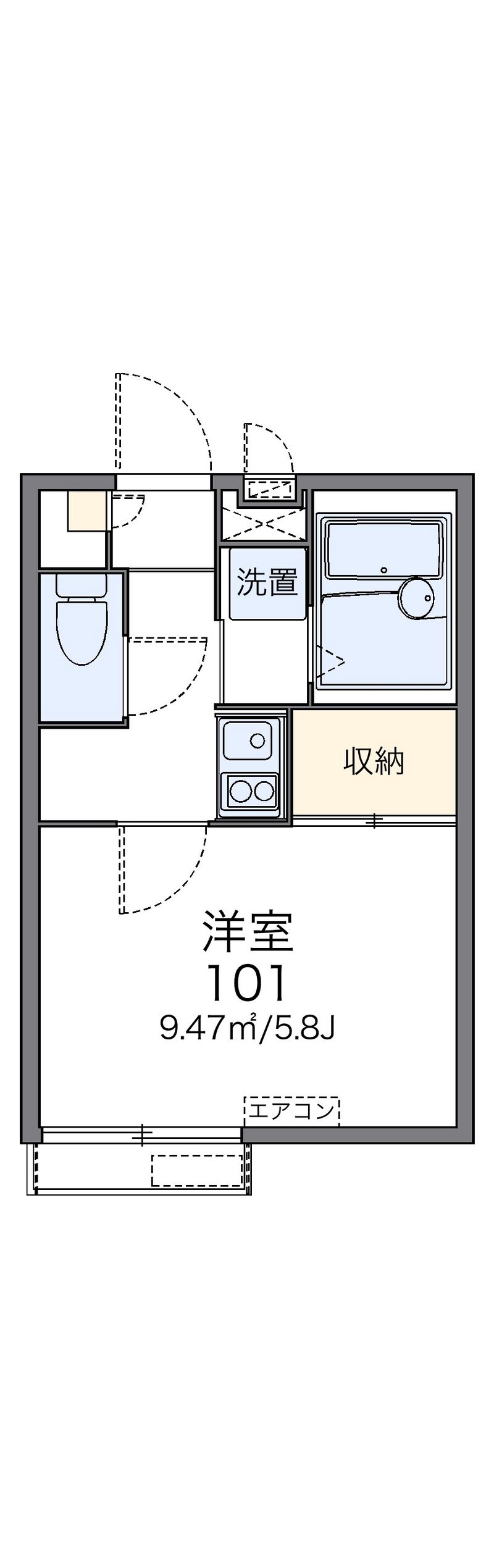 レオパレスハーモニー 間取図