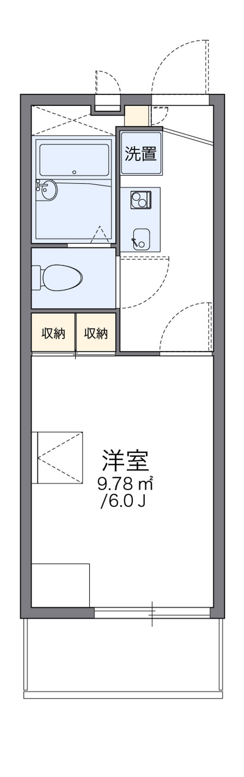 レオパレスシャーマー御崎 間取図