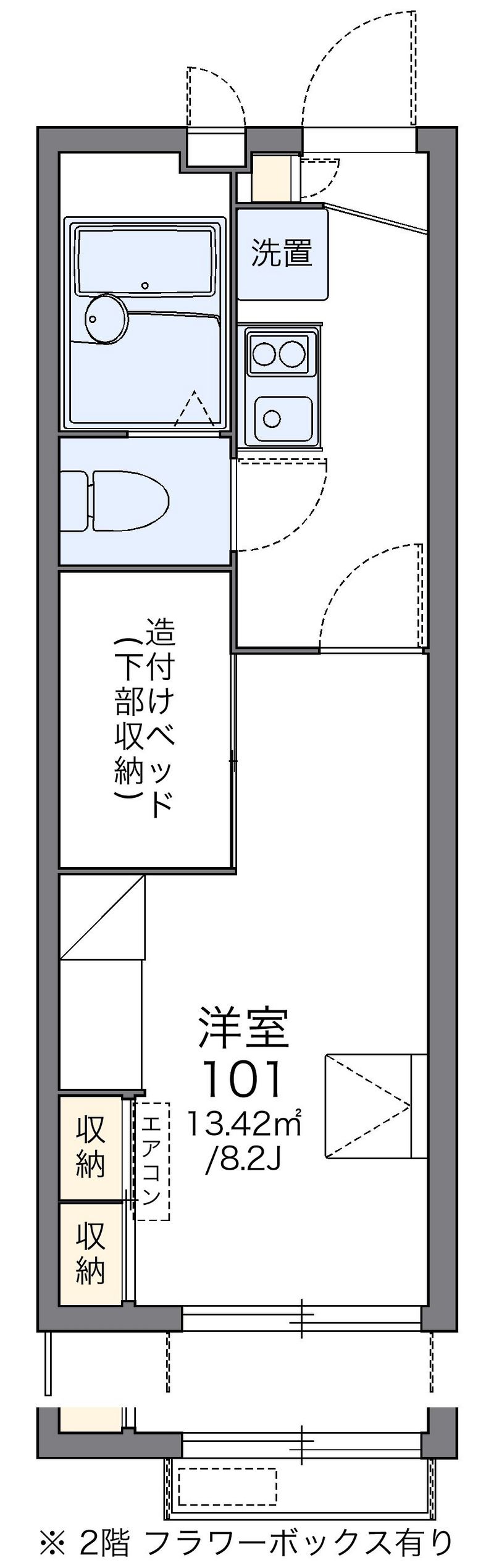 レオパレスＰｅａｃｅｆｕｌ 間取図