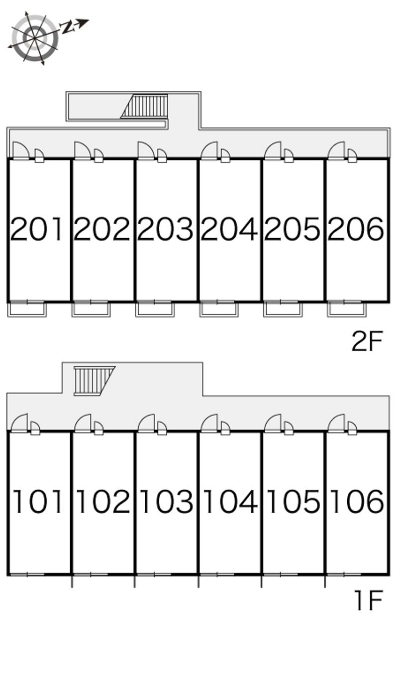レオパレスサンシャイン　レイ 間取配置図