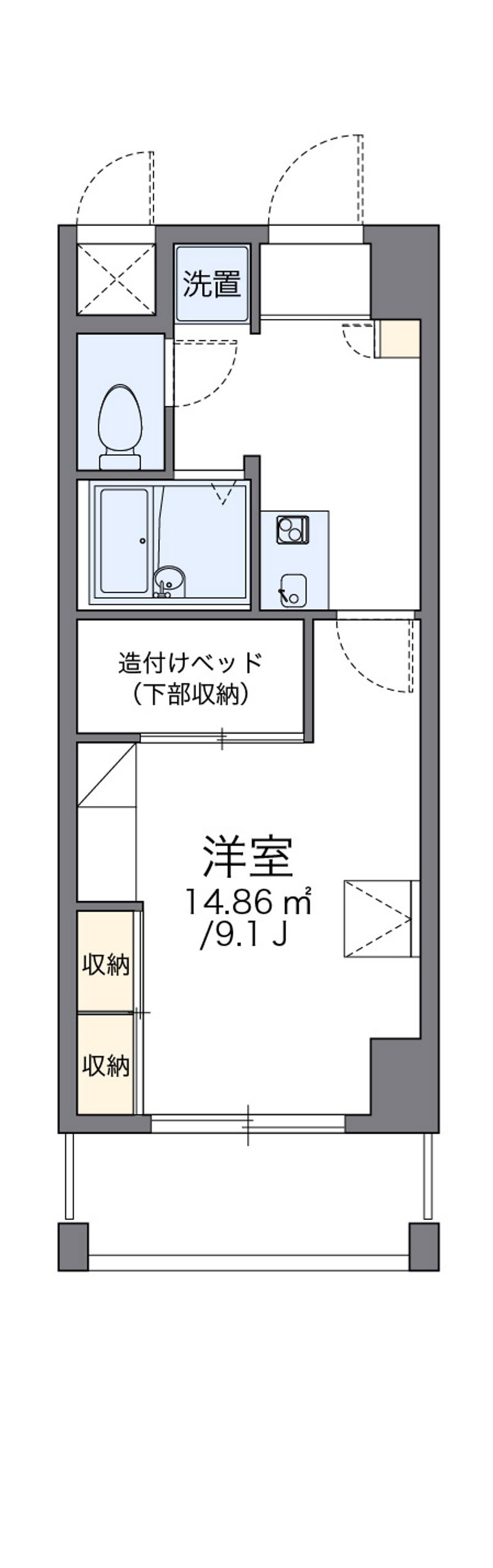 レオパレス三井田 間取図