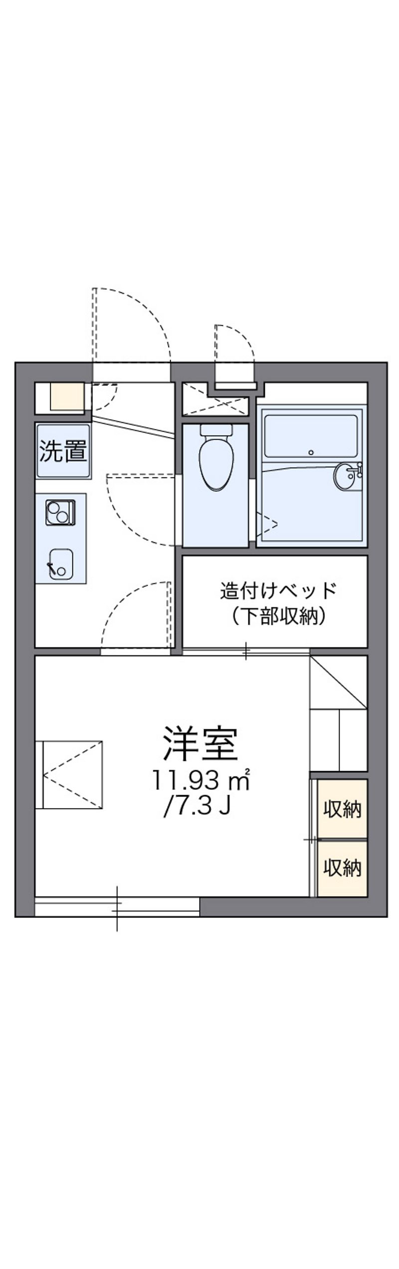 レオパレスフィンエアー 間取図
