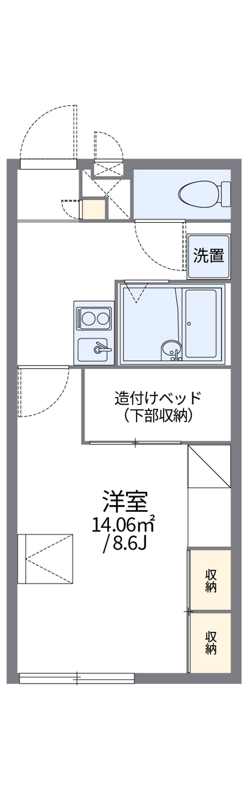 レオパレスプルメリア 間取図