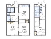 レオパレスアザレーア 間取図