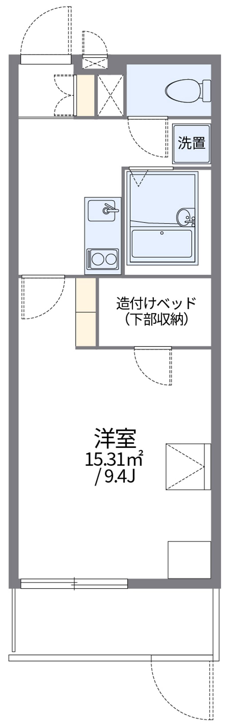 レオパレスグリーンヒルズ花園 間取図
