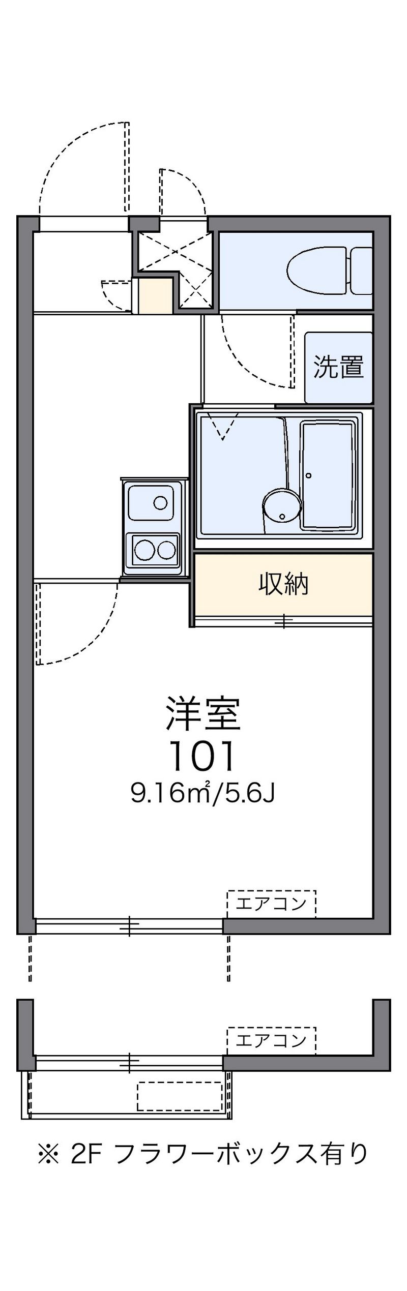 レオパレス三立ハイツ茅ヶ崎 間取図