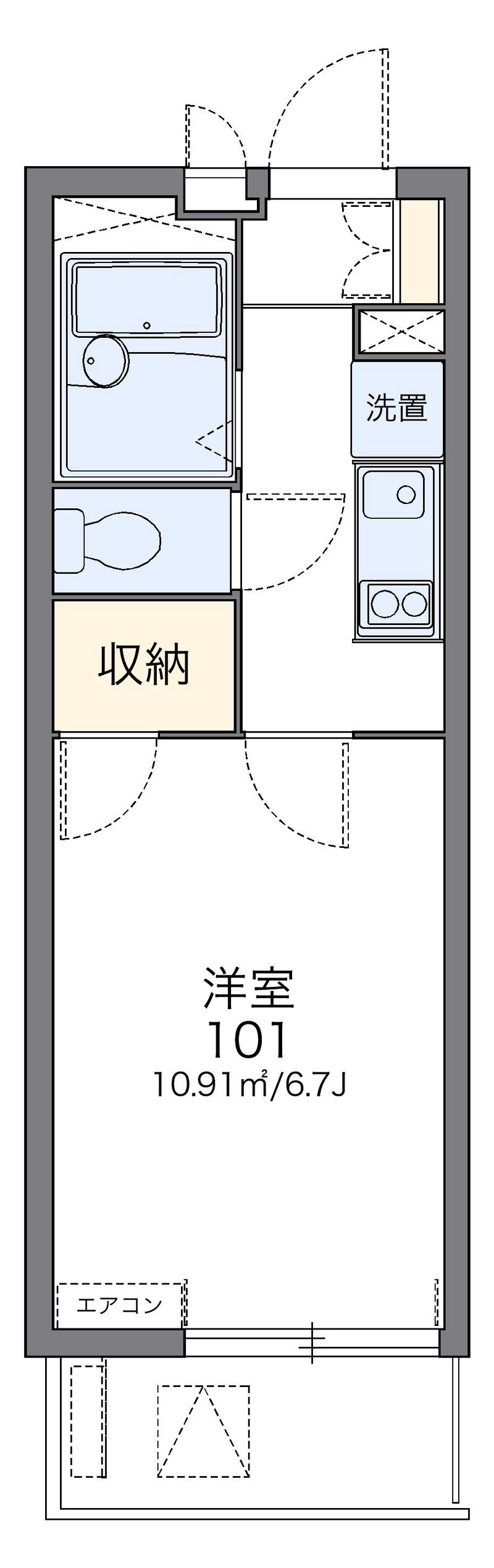 レオパレスグランドール 間取図