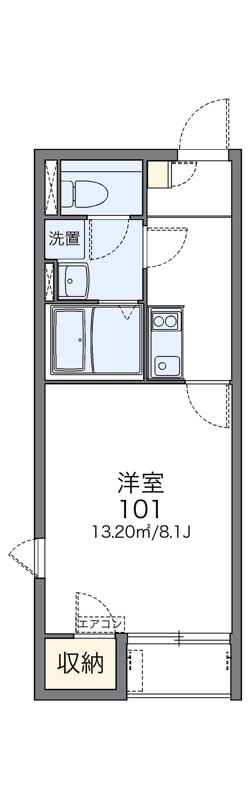 レオネクストＫＵＺＵＨＡ 間取図