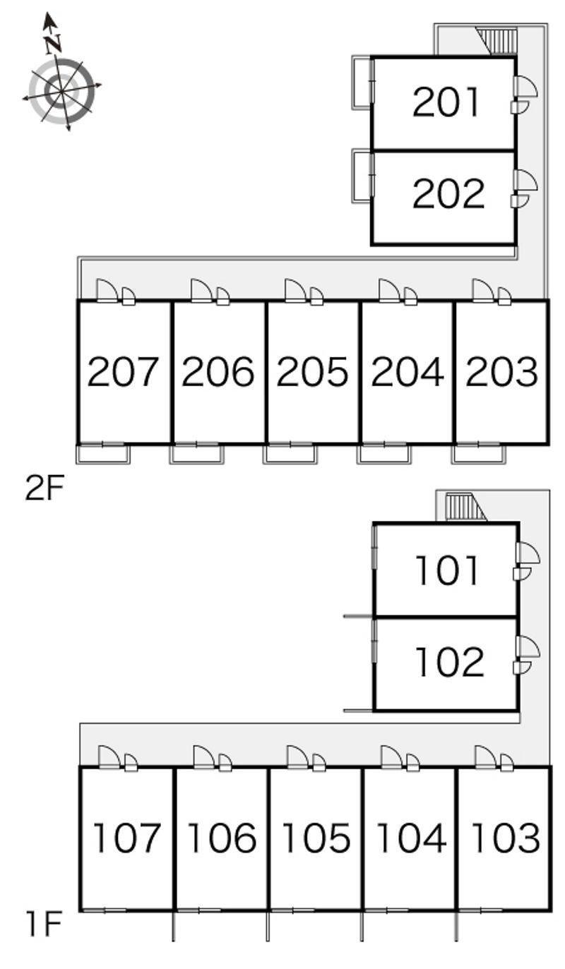 レオパレスエルピース 間取り配置図