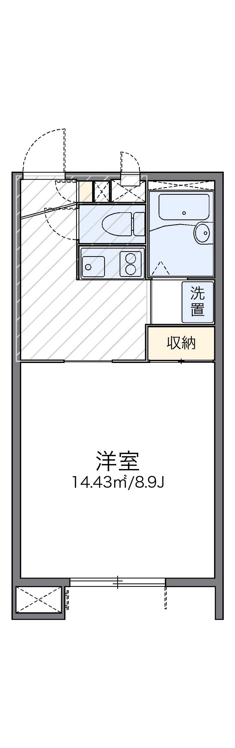 レオパレス渓−せせらぎ− 間取図