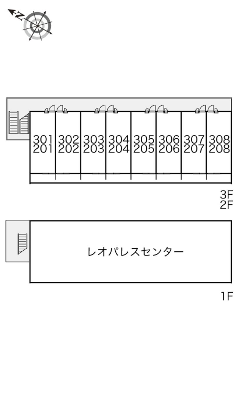 レオパレスセンター　ヴィレッジ 間取り配置図