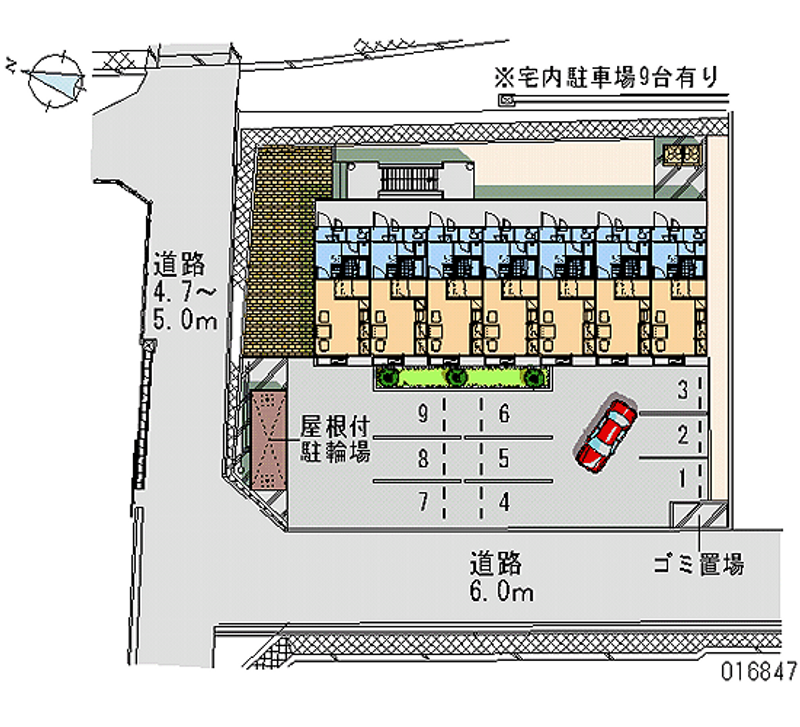 レオパレス大山望 月極駐車場