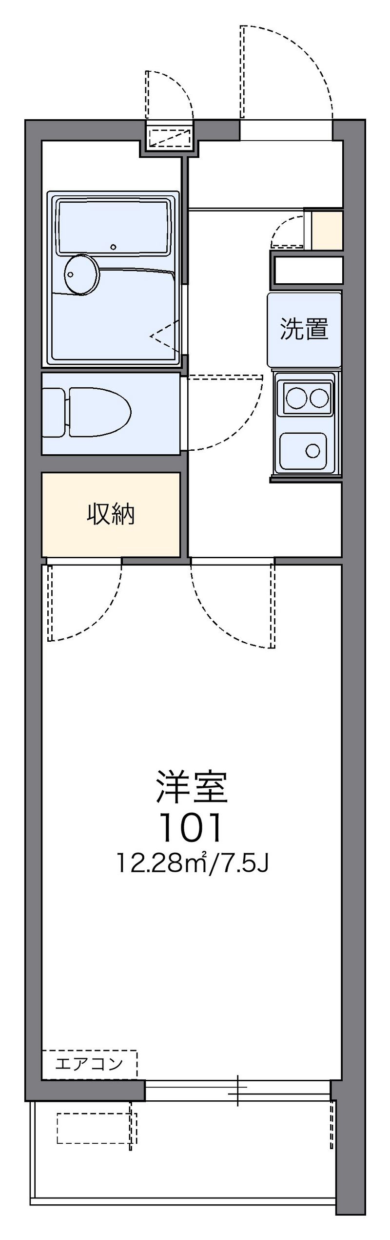 レオパレス花水木 間取図