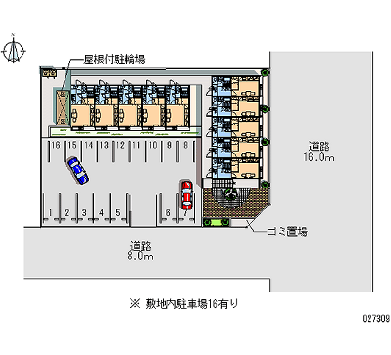 レオパレスジャルダンＤ 月極駐車場