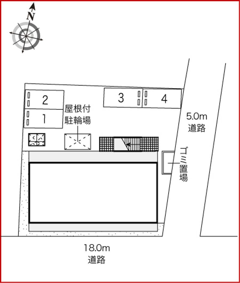 レオパレスシャローム上杉 駐車場