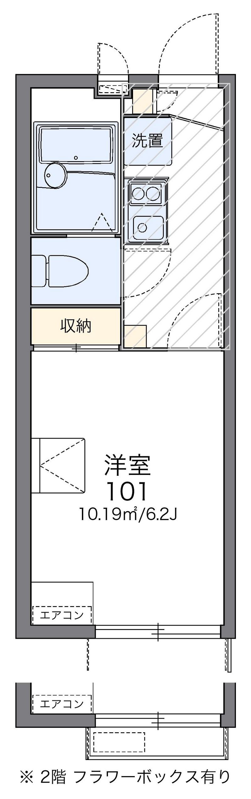 レオパレスエクセル岡本 間取図