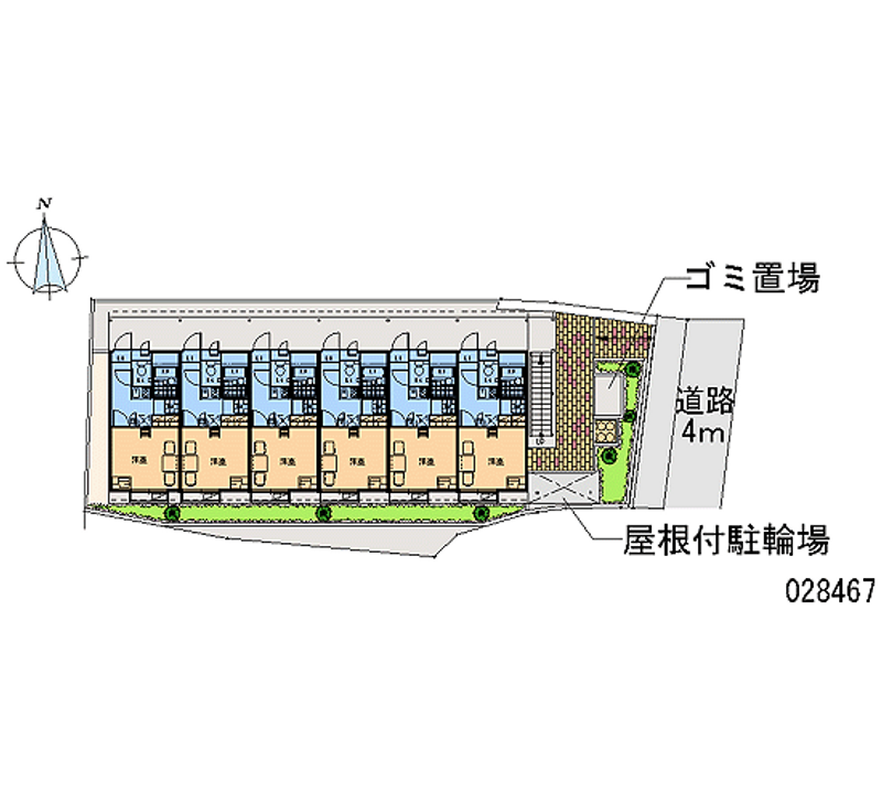レオパレスハイツ　牧野 区画図