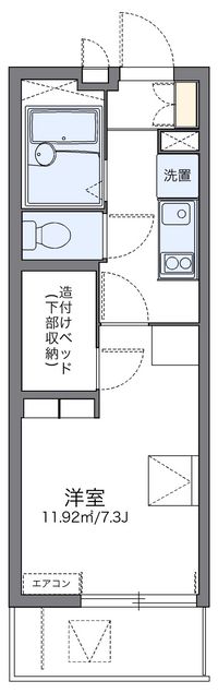 レオパレスフォレスト天神町 間取り図