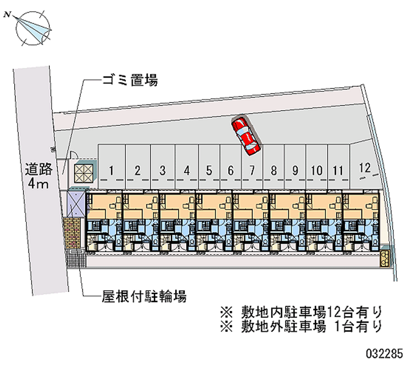 レオパレス片山 月極駐車場