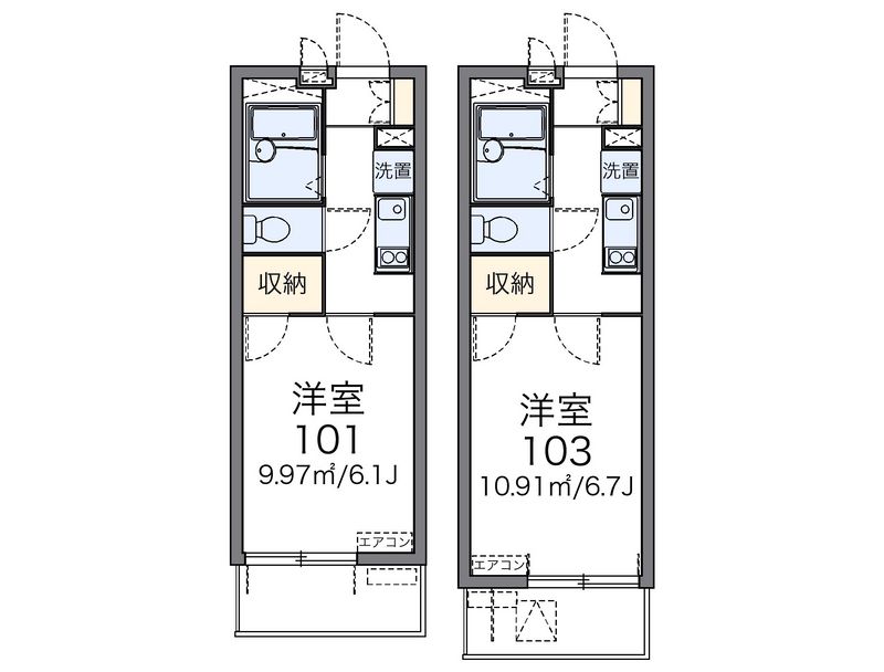 レオパレスパタータⅢ 間取図