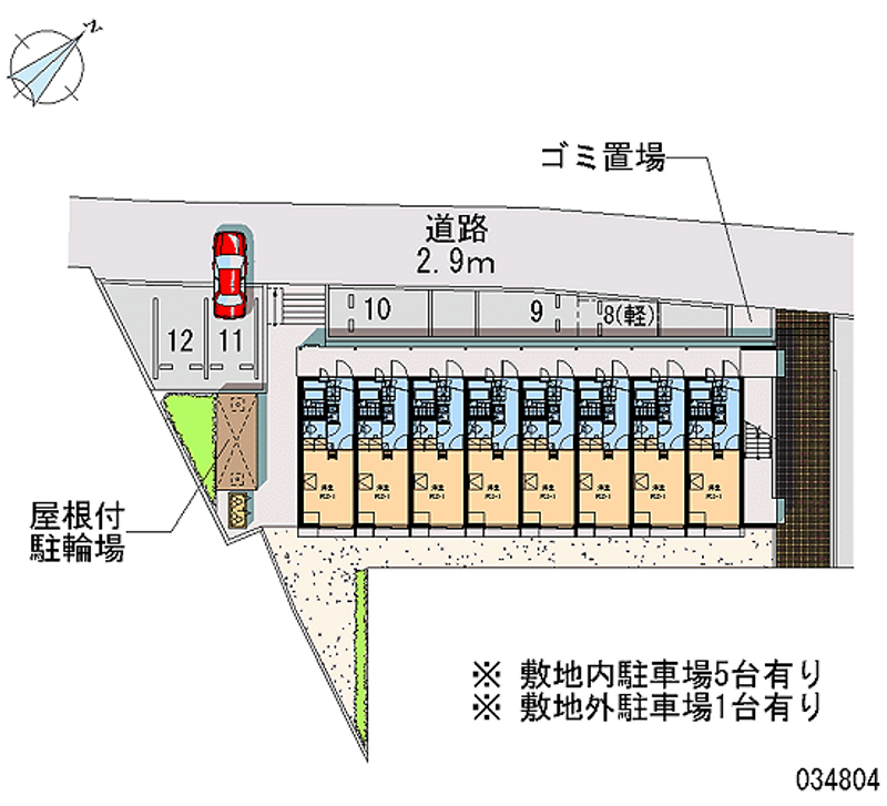 レオパレス中田北Ｂ 月極駐車場