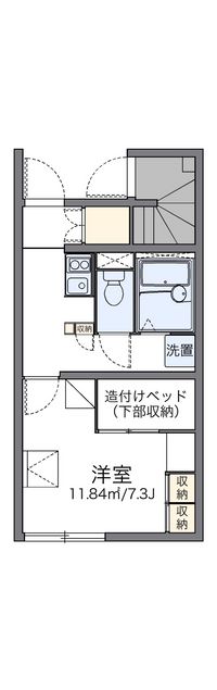 レオパレスロイヤルガーデン内免 間取り図