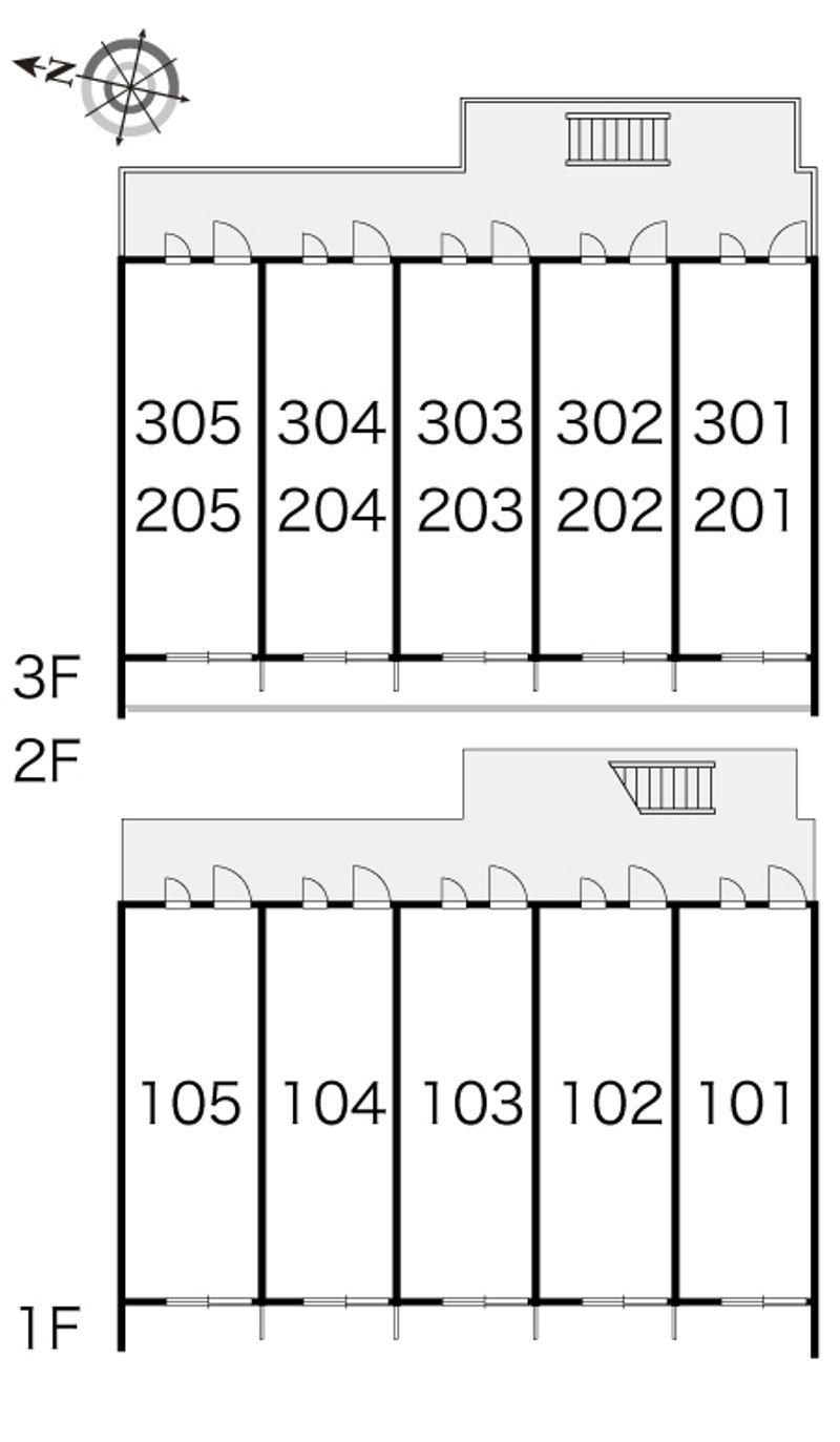 レオパレスハーベストステージ 間取配置図
