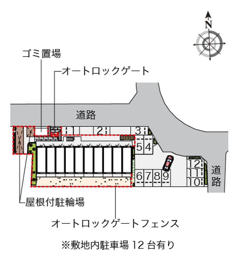 レオパレスＴＮ参番館 配置図