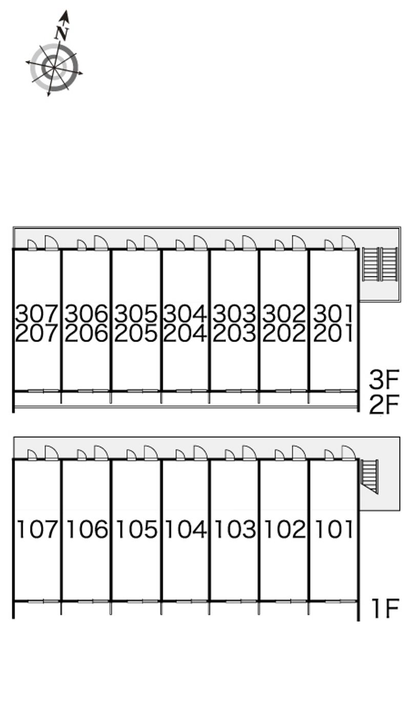 レオパレスボヌール中村 間取配置図