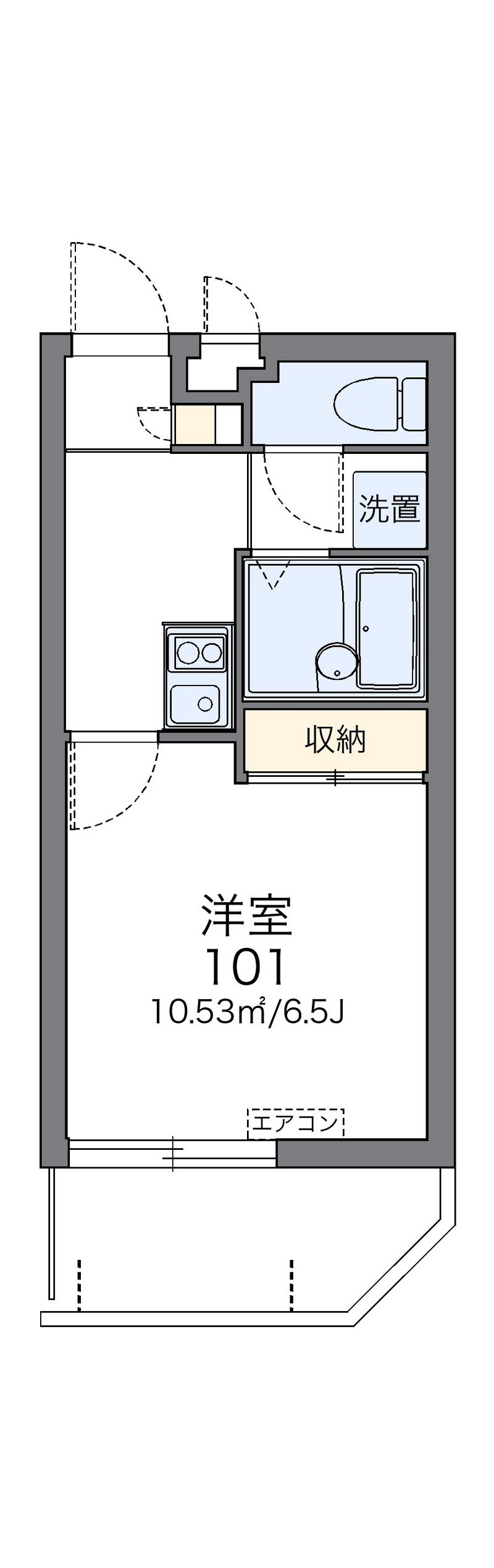 レオパレス久米Ⅱ 間取図