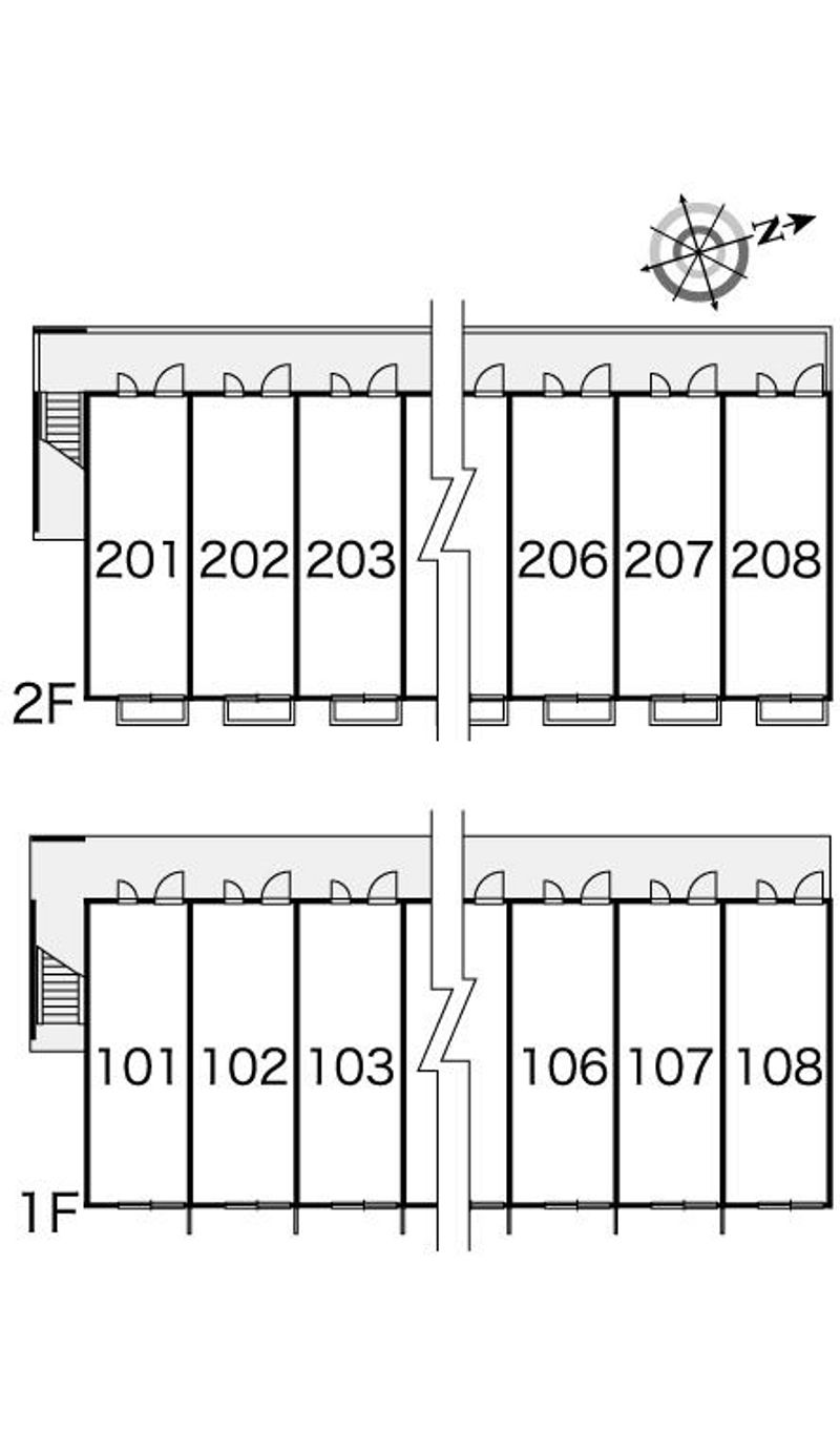 レオパレスサンホーエ 間取配置図