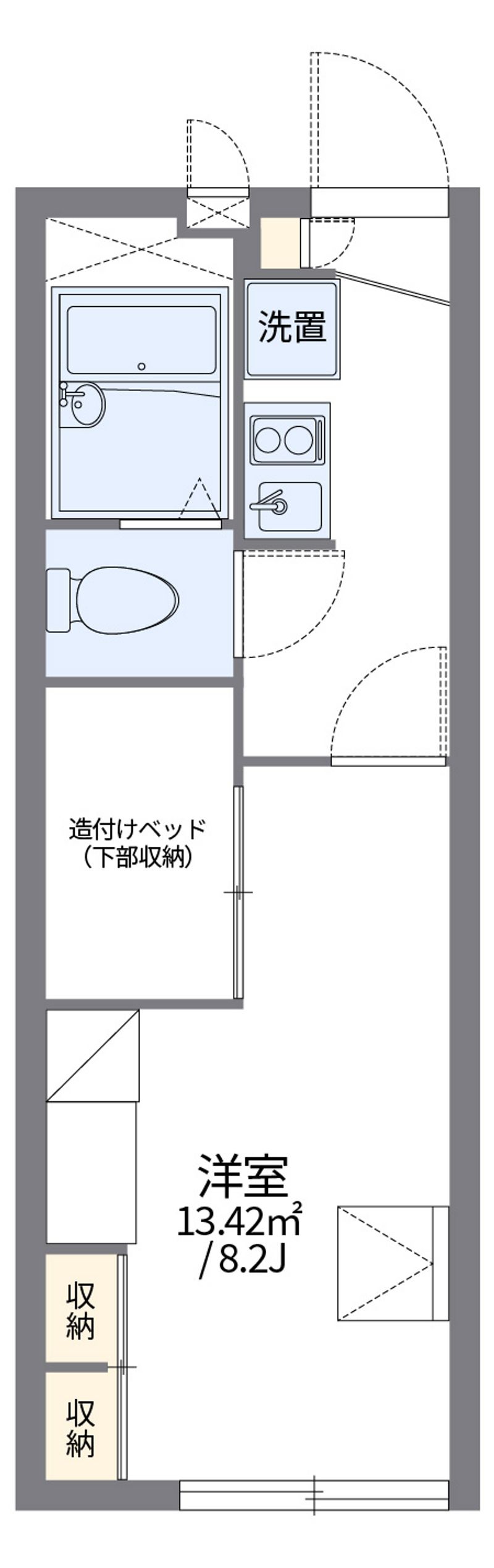 レオパレス水一 間取図