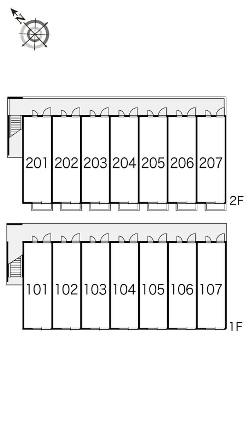 レオパレス花の木 間取配置図