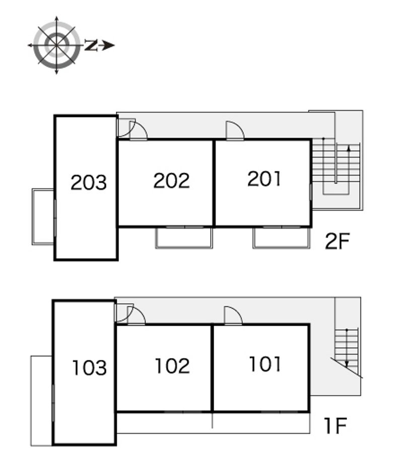 レオパレスドゥマンＢ館 間取配置図