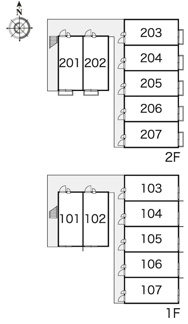 レオパレスキルシェ 間取配置図