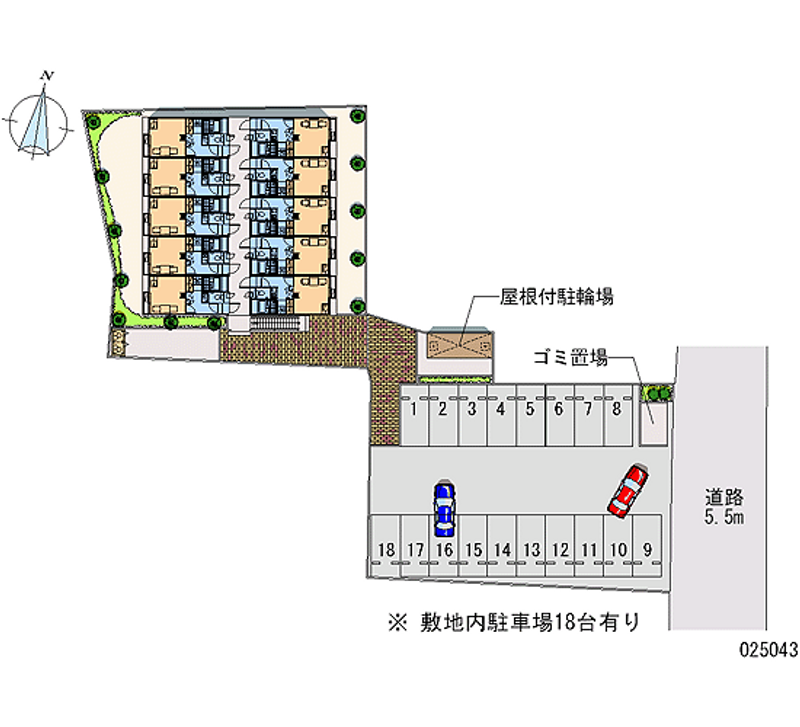 レオパレスアプレセーズ 月極駐車場