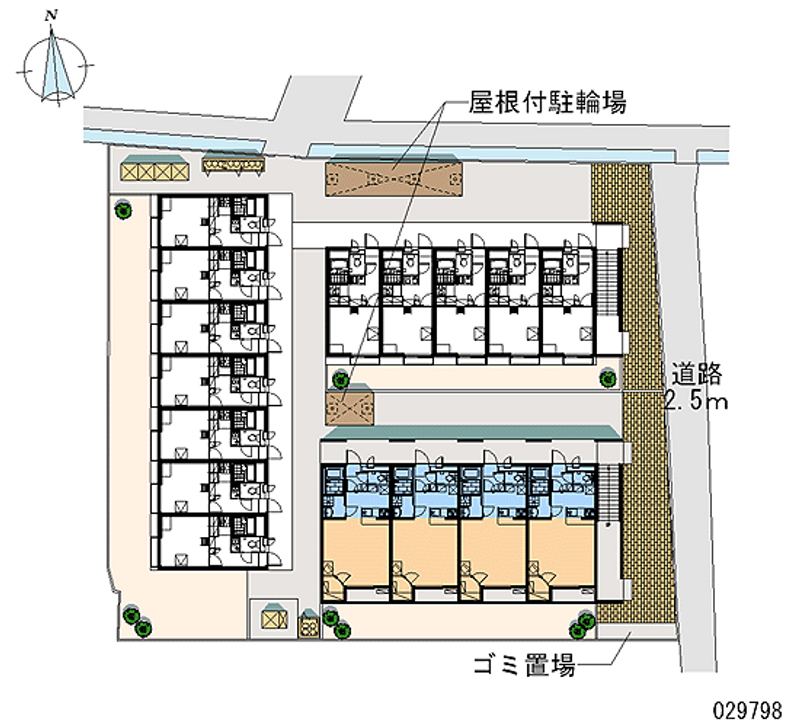 レオパレスパル北方Ⅱ 区画図