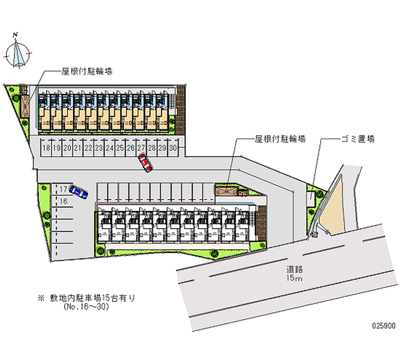 レオパレスフラワーＢ 月極駐車場