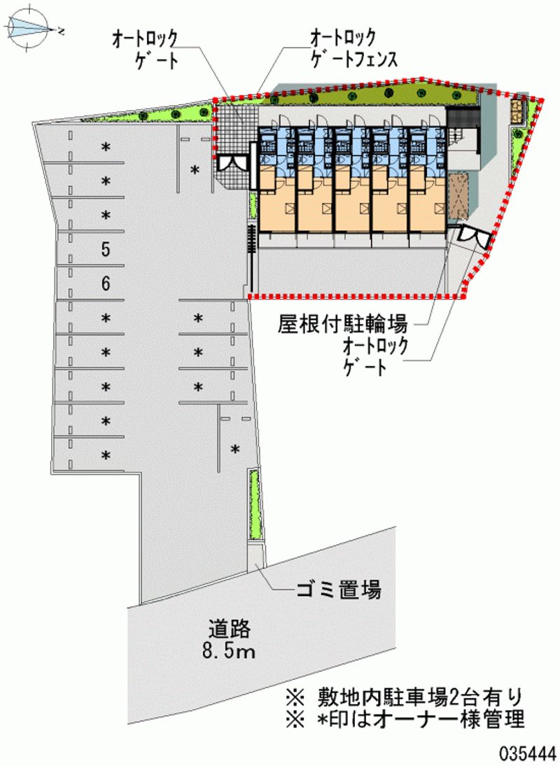 レオパレスパストラル北寺尾Ⅱ 区画図