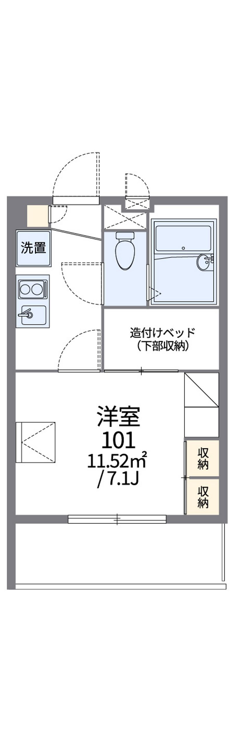 レオパレスルミエール０７ 間取図