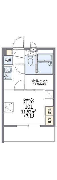 レオパレスルミエール０７ 間取り図